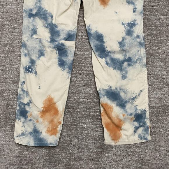 Pilcro Pants Womens 28 Cream Blue Rust Tie Dye The Wanderer Button Fly Utility - Picture 6 of 16